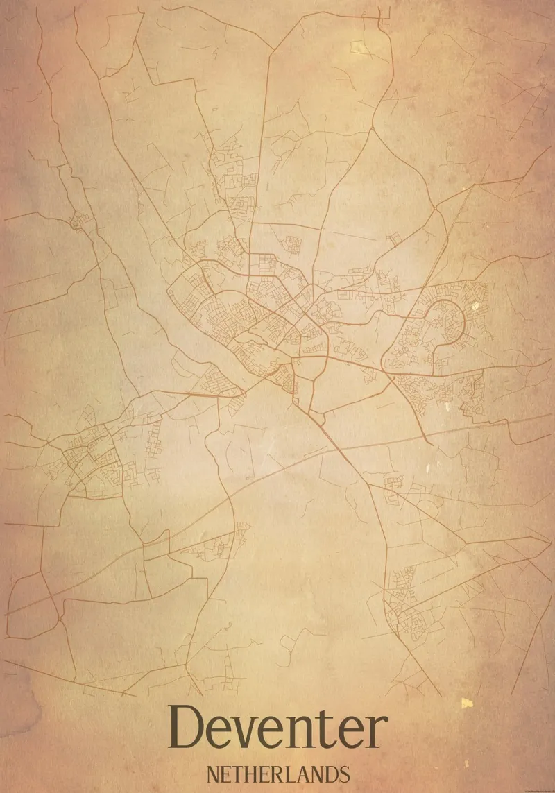 Deventer NETHERLANDS canvas with Floater frame by WorldPrint