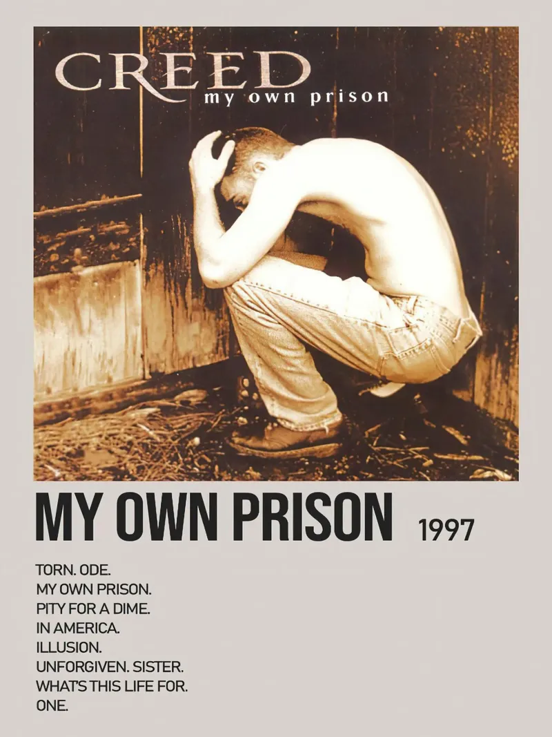 Creed My Own Prison poster con telaio in legno da Roronoa7