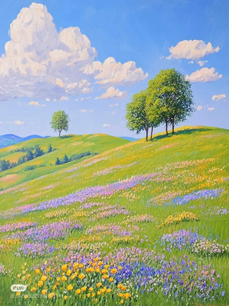 huge hill color grass poster con telaio in legno da lifeline