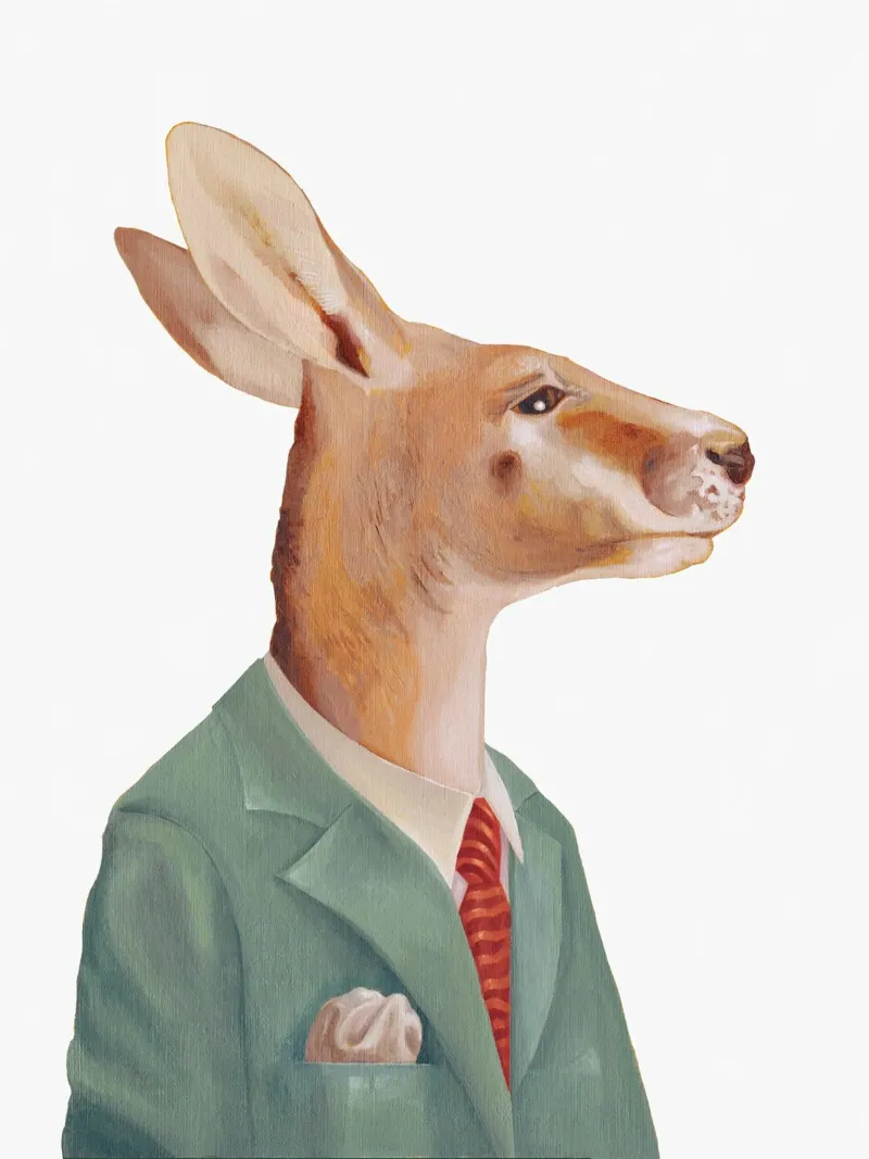 Mr. Kangaroo Man carta hahnemühle da Animal Crew
