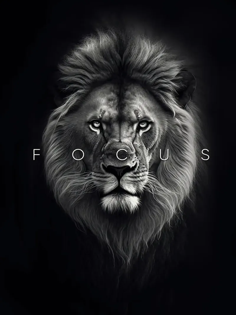 Lion Motivational canvas with Floater frame by Ethan Pelletier