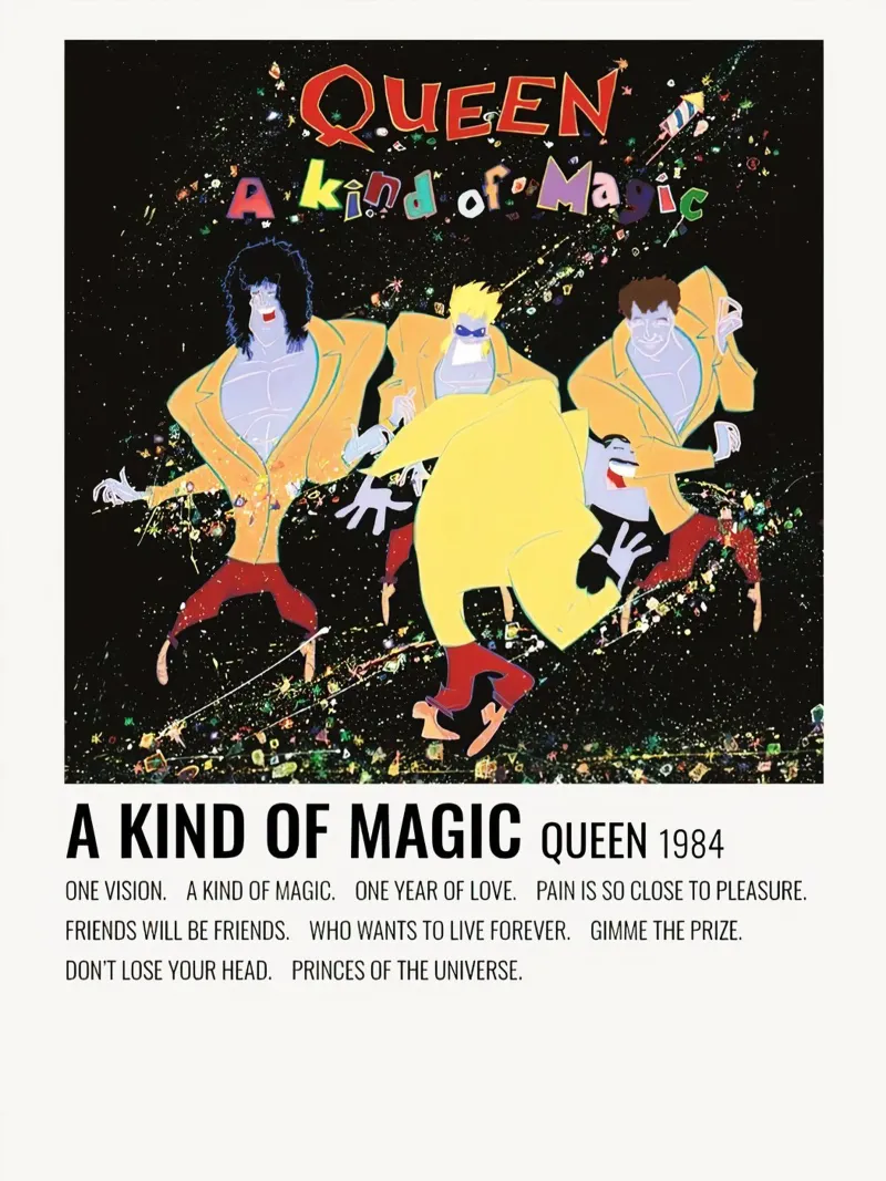 Queen A Kind Of Magic poster con telaio in alluminio da Roronoa7