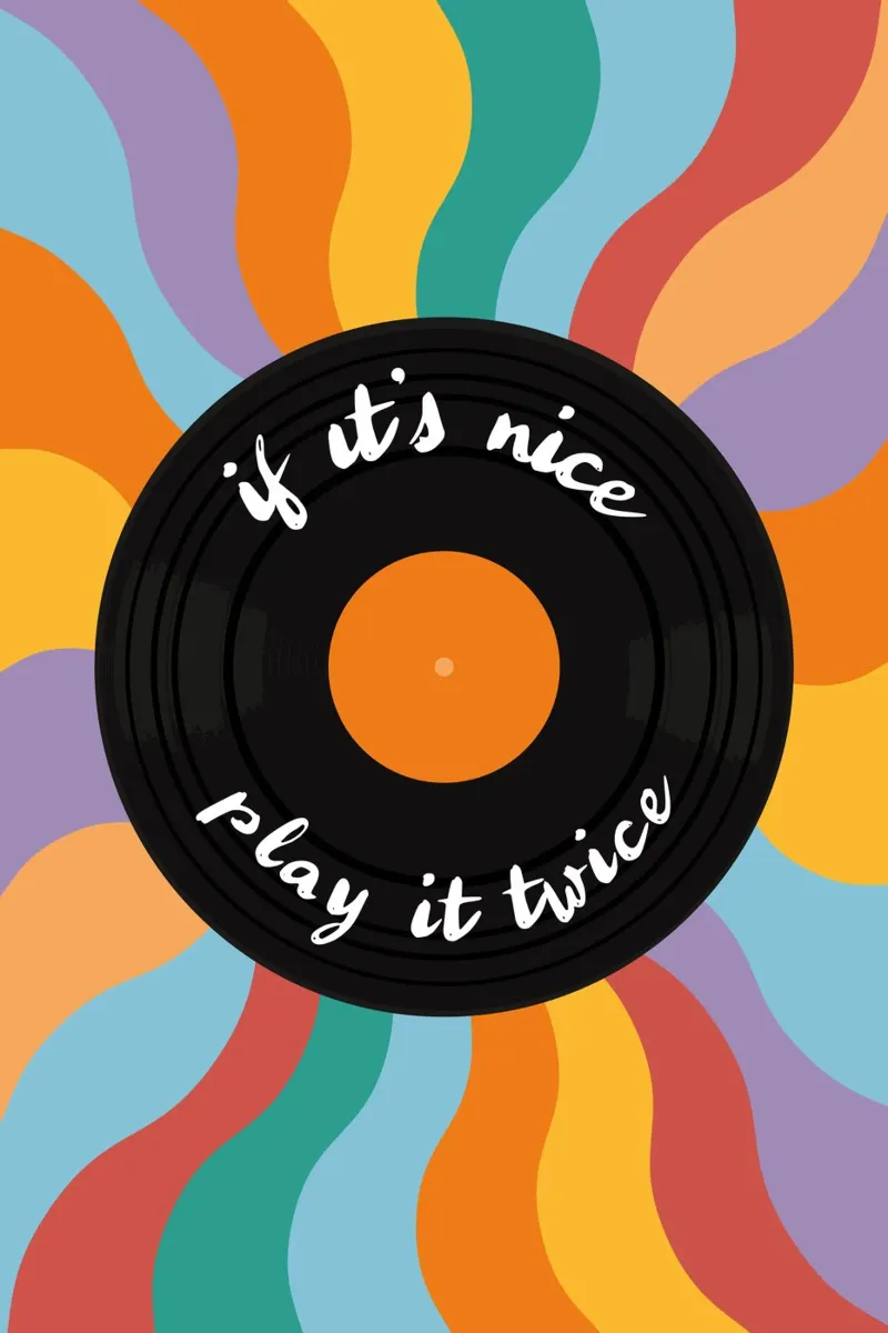 LP - Vinyl - Schallplatte - If it's nice play it twice toile avec Caisse américaine de pierosvisuals