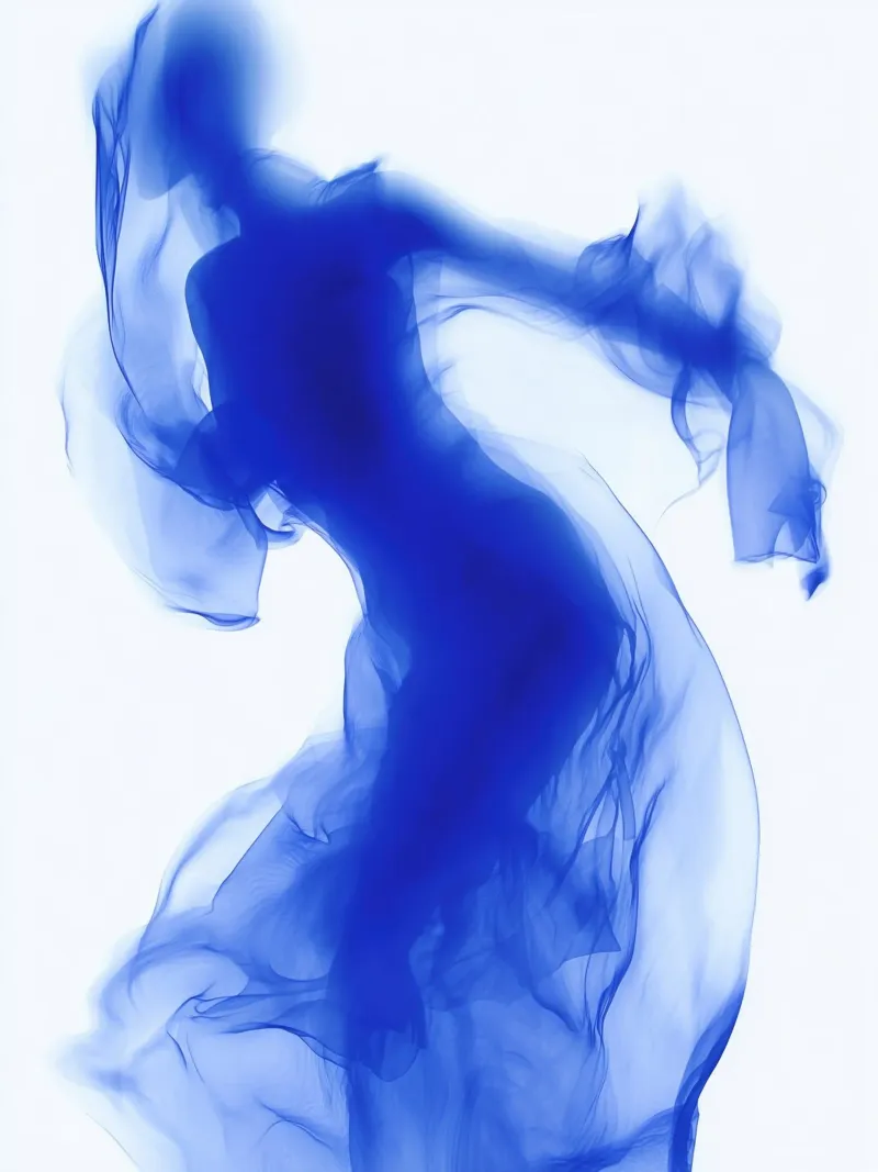 Studio di danza in blu | Fluid-Art poster da Autofocus