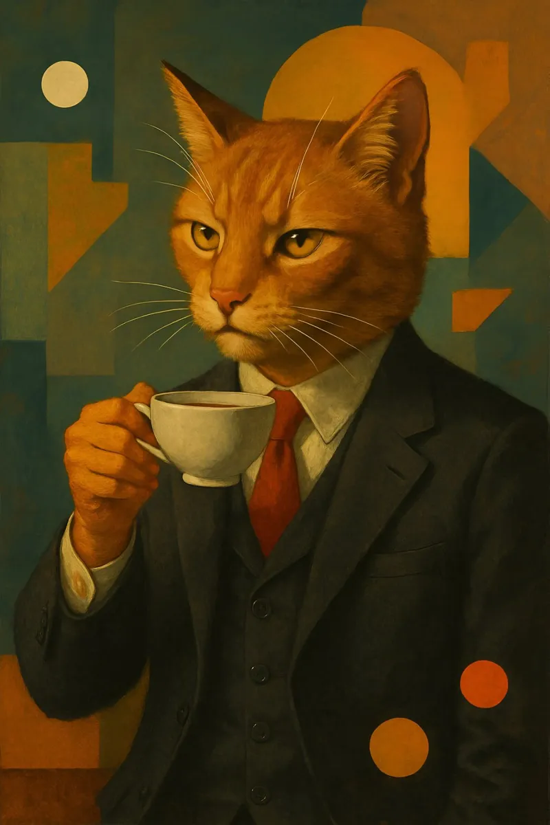 Coffee tela con Cornice a cassetta da Elegant Absurd