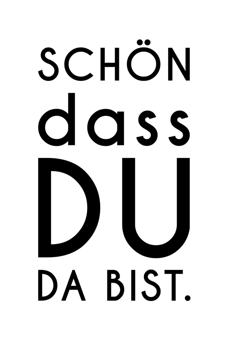 Schön dass du da bist - minimal tela con Cornice a cassetta da pierosvisuals