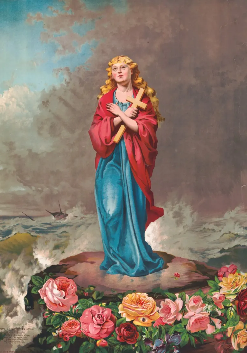 Gesù, amante della mia anima - Quadro religioso d'epoca tela con Cornice a cassetta da vintagepod