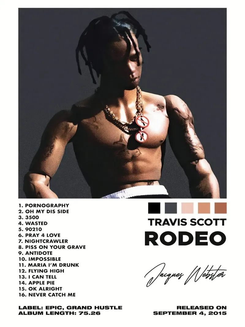 Travis Scott Rodeo tela con Cornice a cassetta da Roronoa7