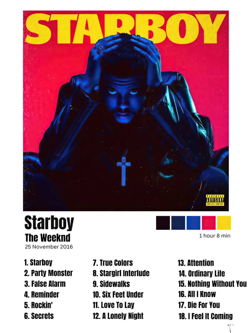 Starboy The Weeknd tela con Cornice a cassetta da Roronoa7