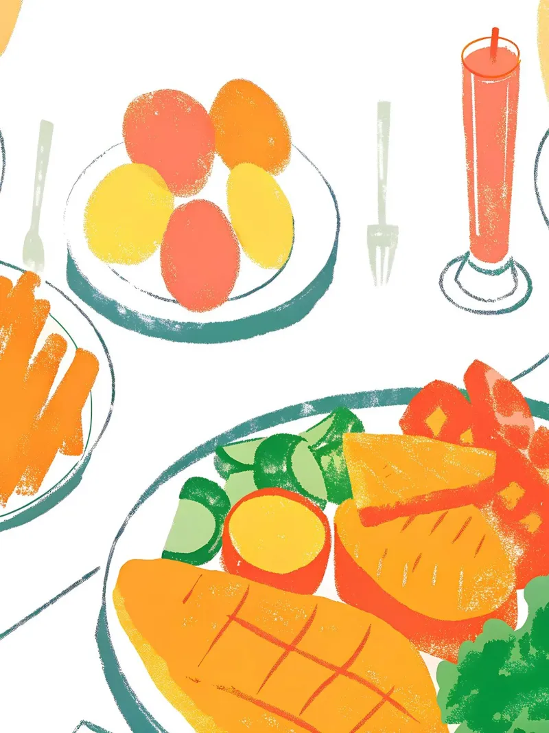 Verdure e frutta poster con telaio in legno da PREKETEWE