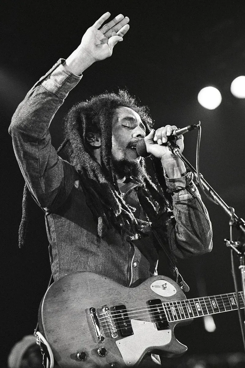 Bob Marley Perform tela con Cornice a cassetta da nicol shop
