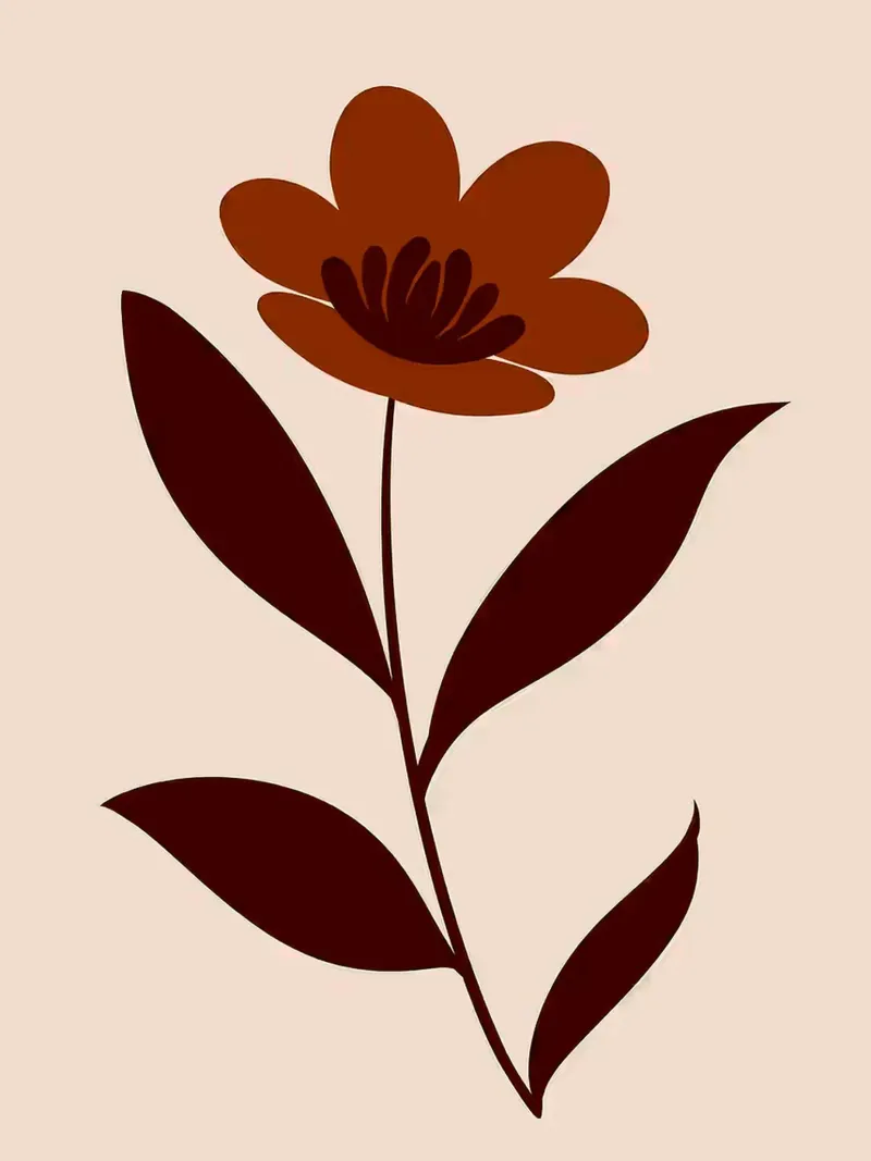 Stampa floreale minimalista poster da Maria Maier