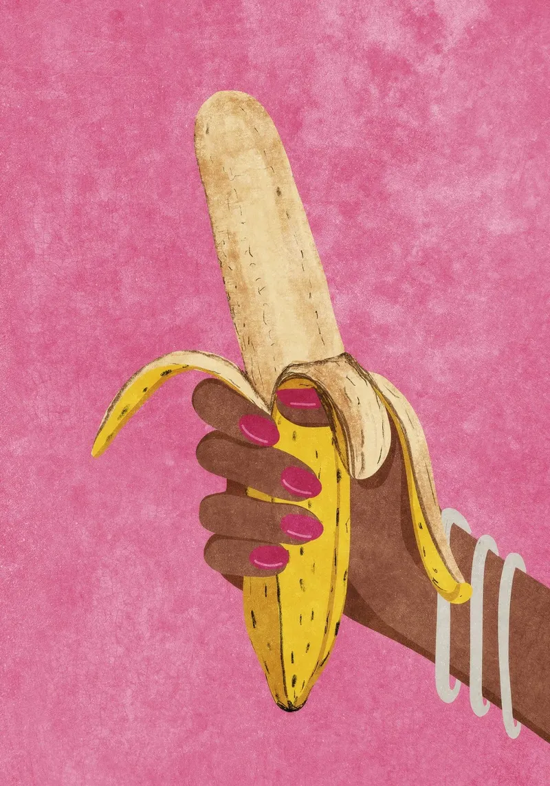Banana poster con telaio in alluminio da Raissa Oltmanns