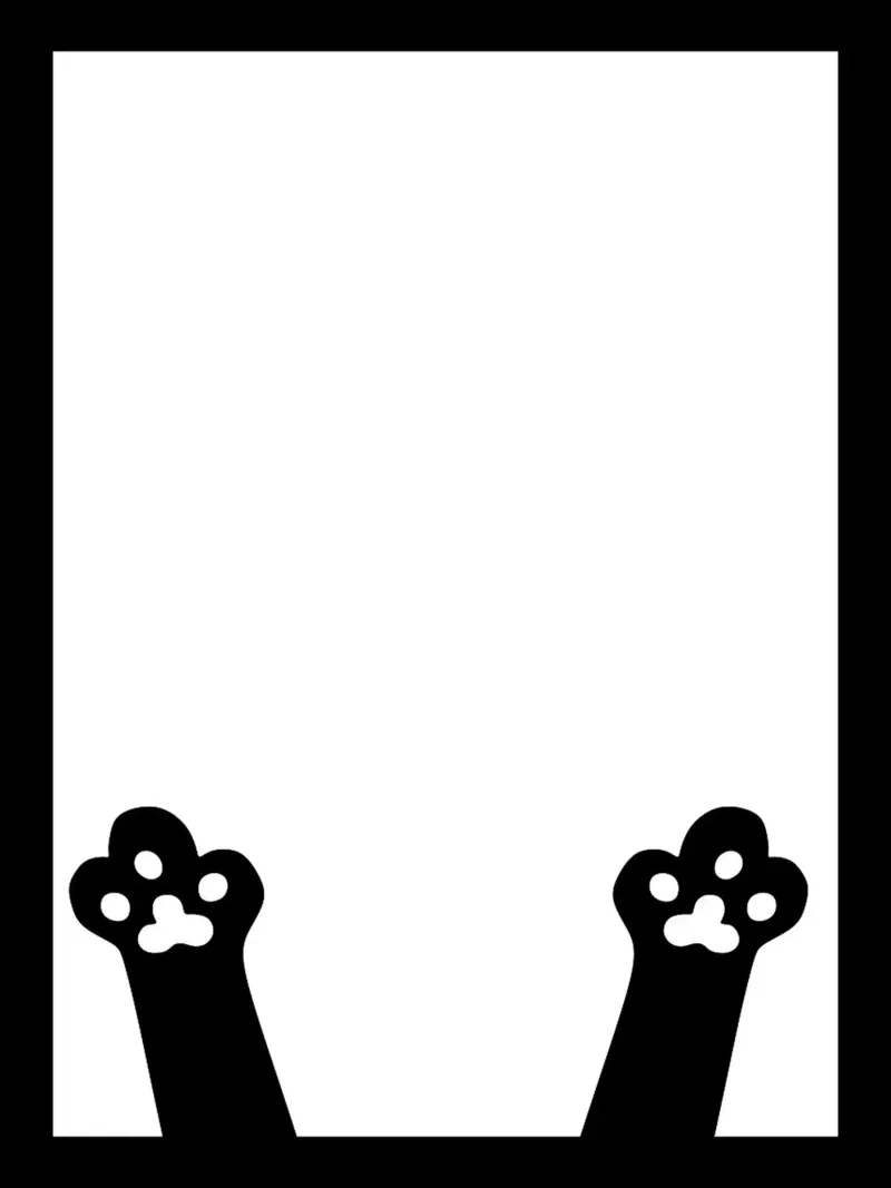Kattenpootafdruk frame canvas met Baklijst van Anna Müller