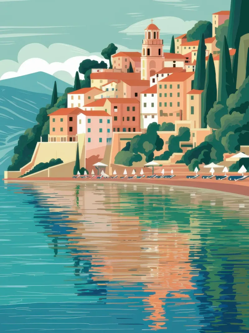Sereno Cliffside Haven poster da Heaven Craft