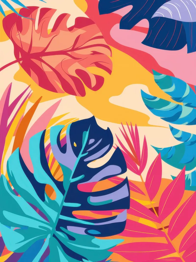 Sogno tropicale al neon poster da Heaven Craft