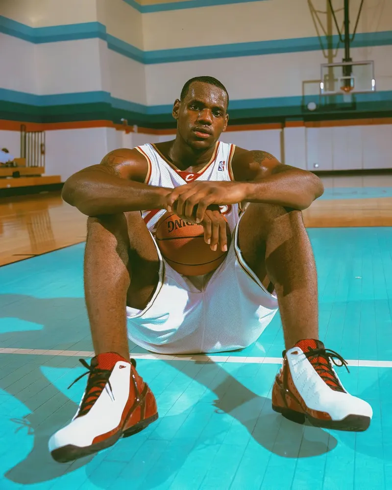 Poster di Lebron James tela con Cornice a cassetta da Yogashop