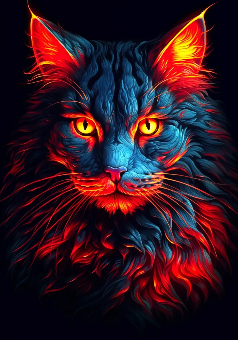 Gatto al neon poster da Stellar Creative