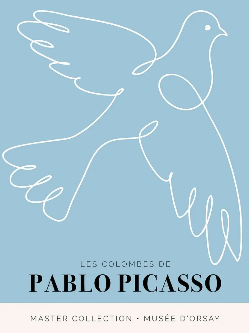 Pablo Picasso - Le colombe tela con Cornice a cassetta da Linda Richardson