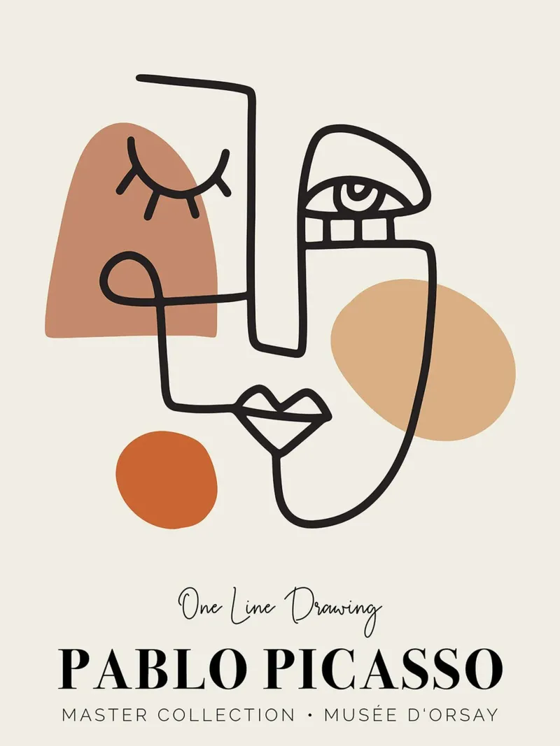 Pablo Picasso Disegno di una linea II tela con Cornice a cassetta da Linda Richardson