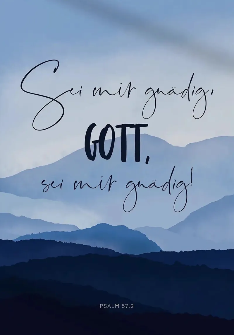 Psalm 57:2 - Be merciful to me, God Poster canvas with Floater frame by Isabel Hill