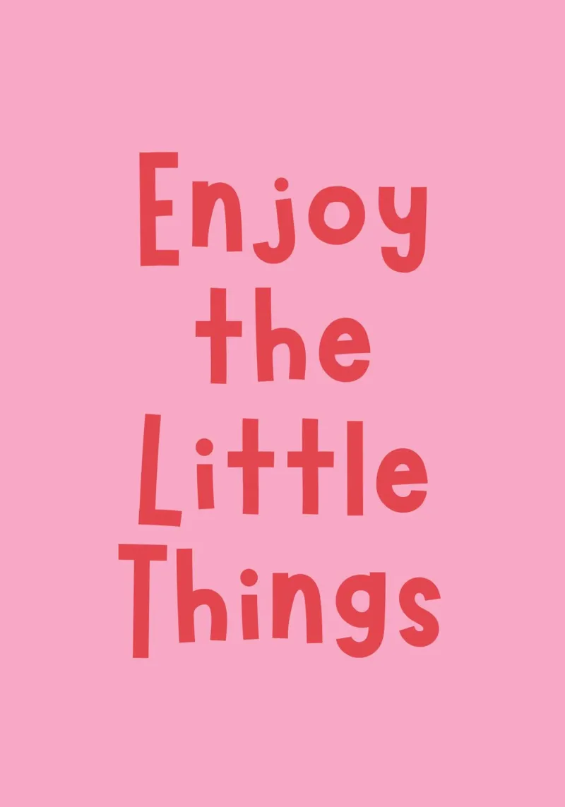 Enjoy the Little Things tela con Cornice a cassetta da DigiWunderwerk