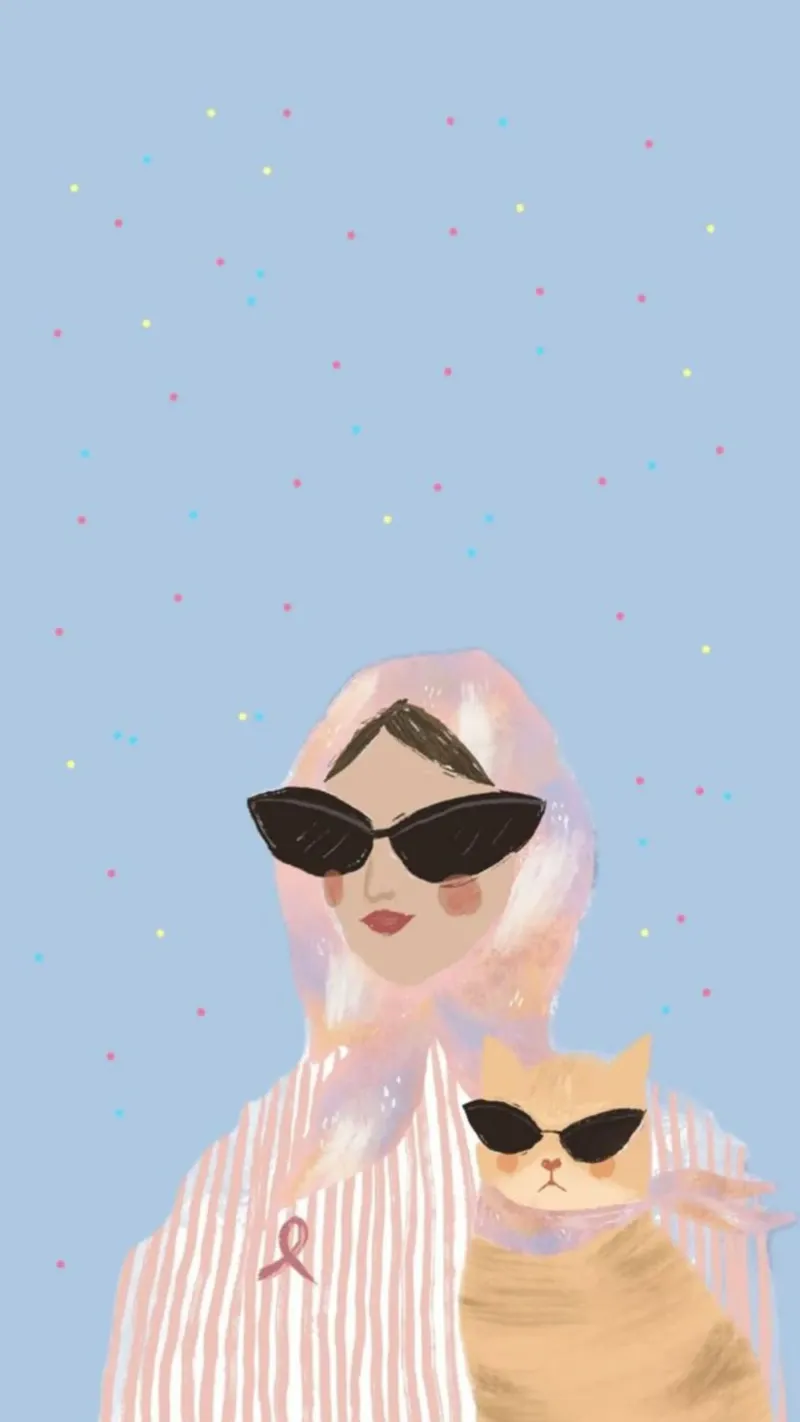 aunt and pet tela con Cornice a cassetta da throme