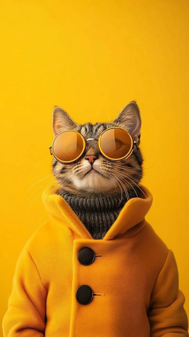 cat in yellow suit poster da chaodays