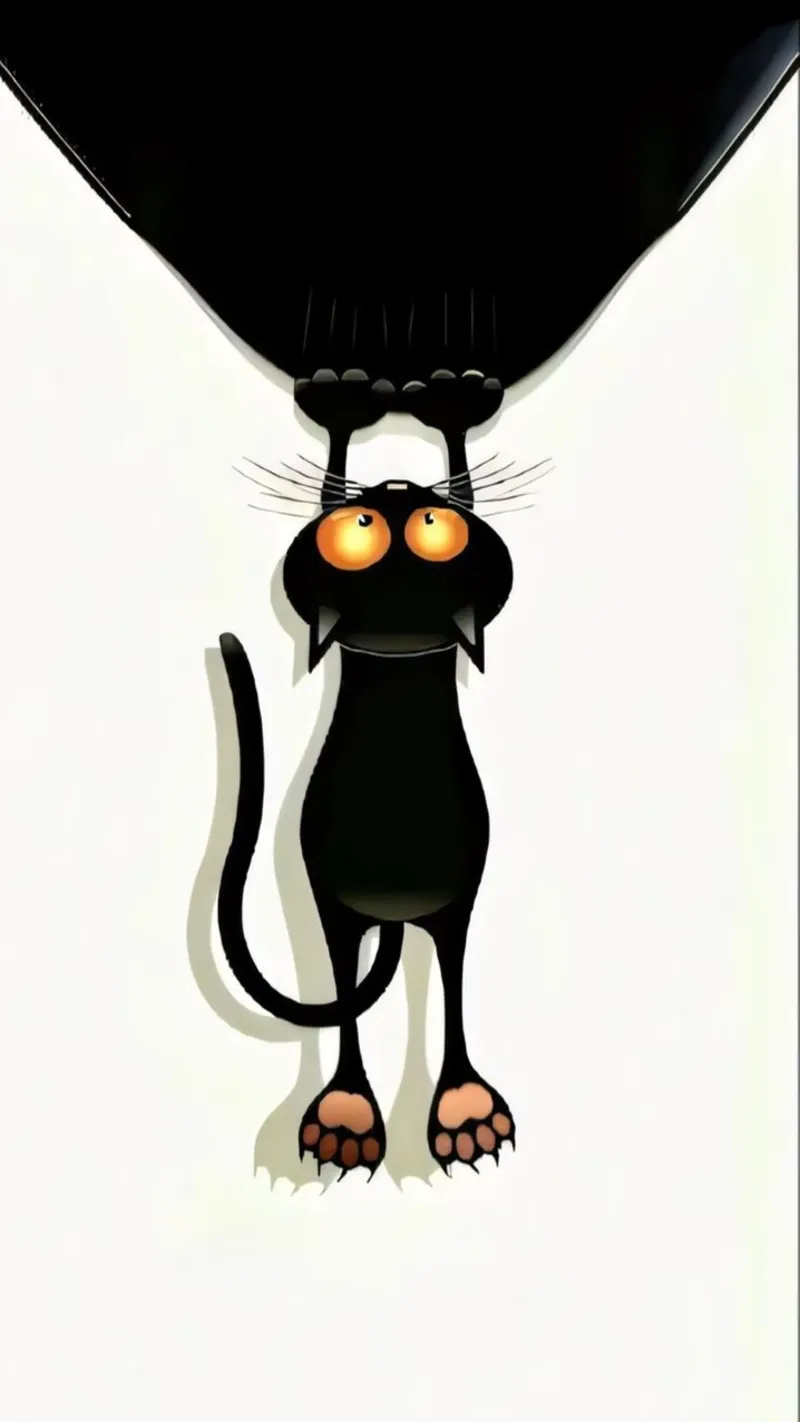 cat hold the black tela con Cornice a cassetta da throme