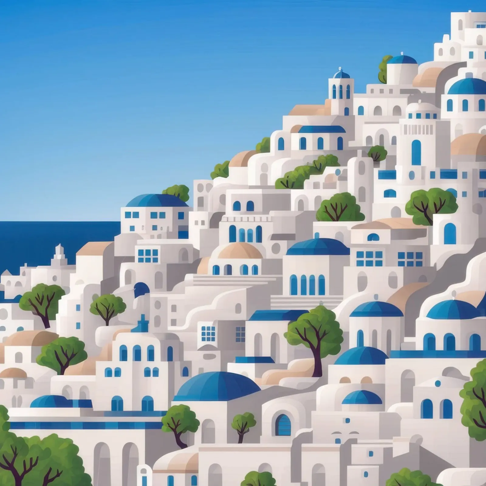 Santorini Witte Glorie canvas met Baklijst van Wish Studio