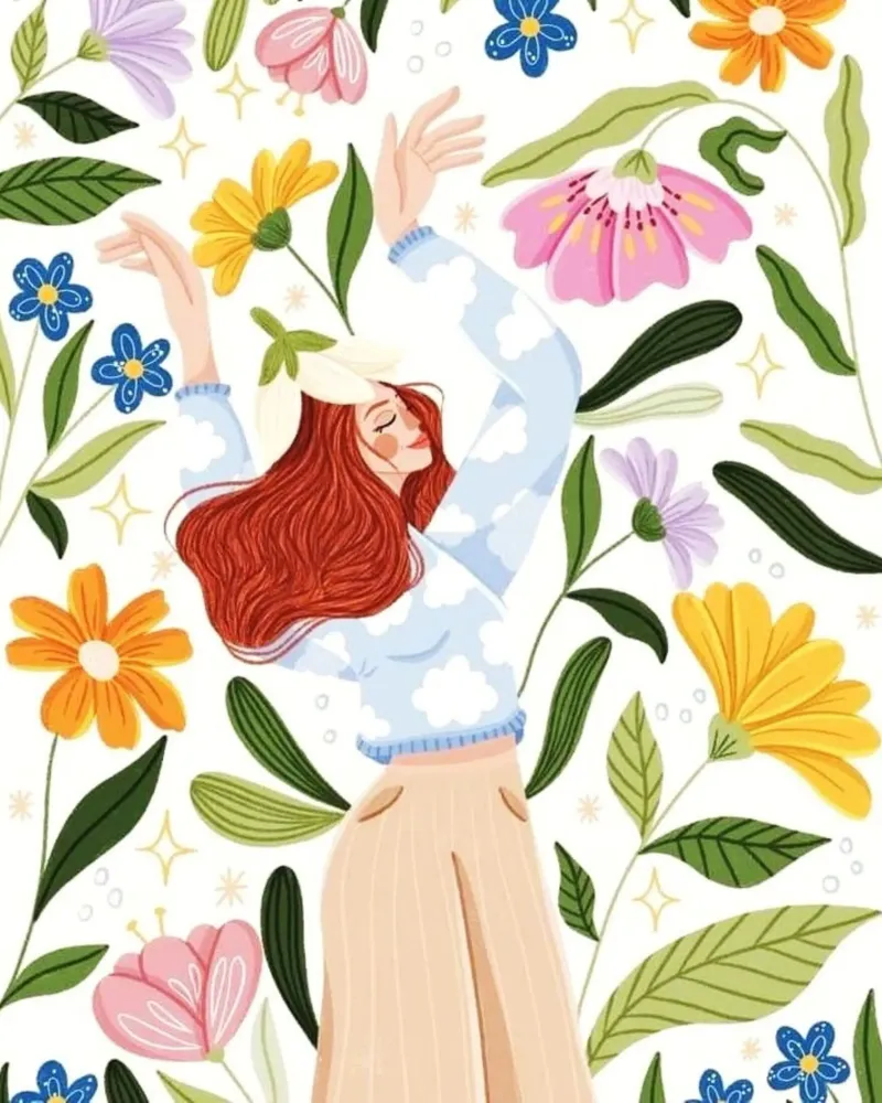 girl in leaf poster da firmana