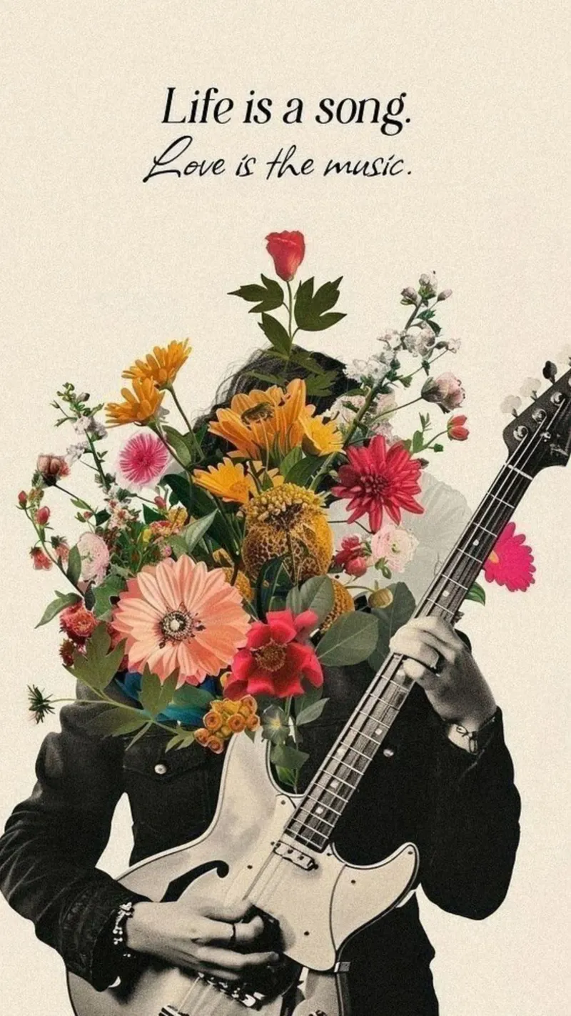 guitarist and flower poster da sunity