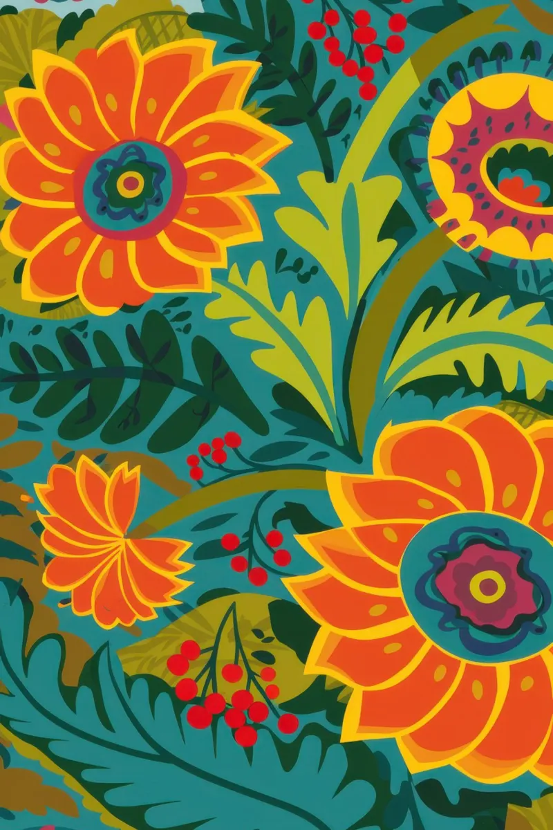 Folklore Bloemenfeest canvas met Baklijst van Wish Studio