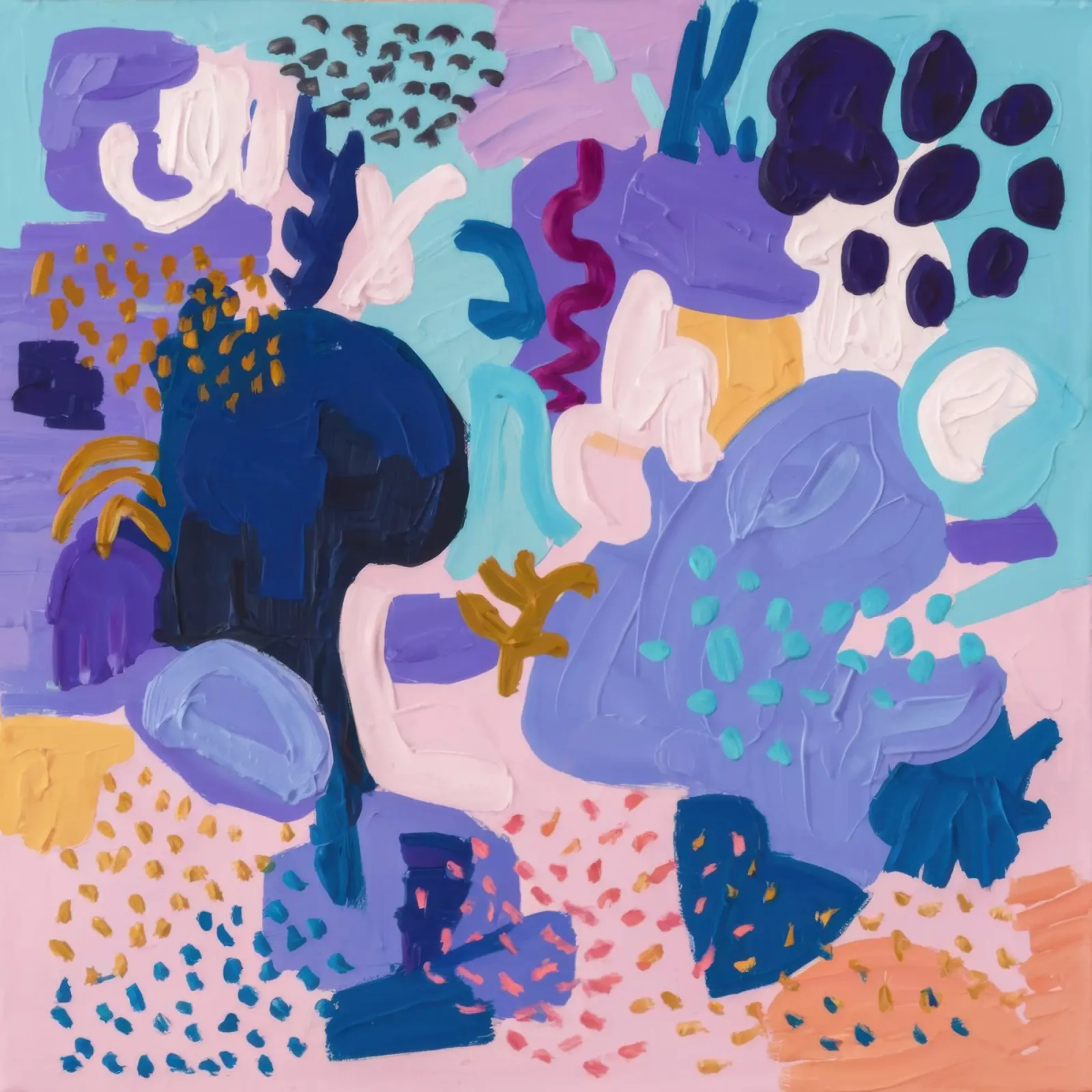 Kosmisch bloemblaadje Abstract canvas met Baklijst van Wish Studio