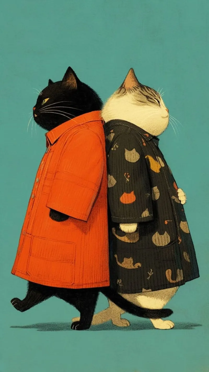 cat in dress poster da panada
