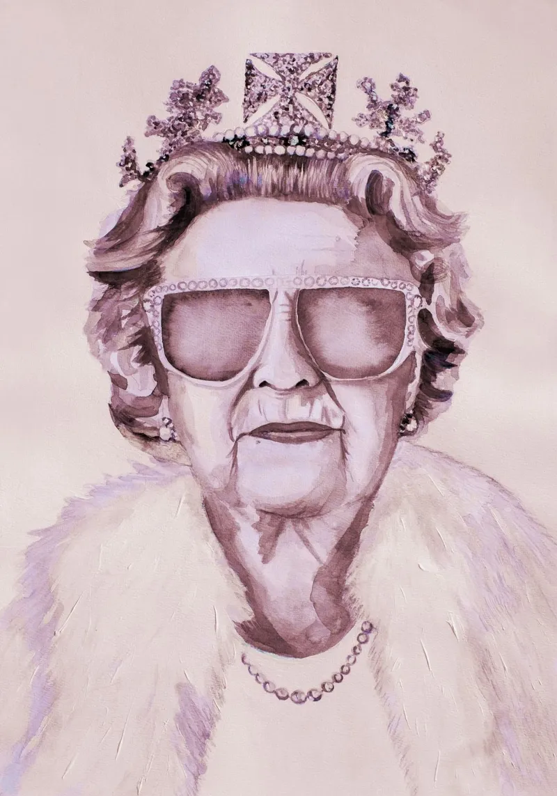 IHRE MAJESTÄT Leinwand mit Schattenfugenrahmen von Adele.Grace