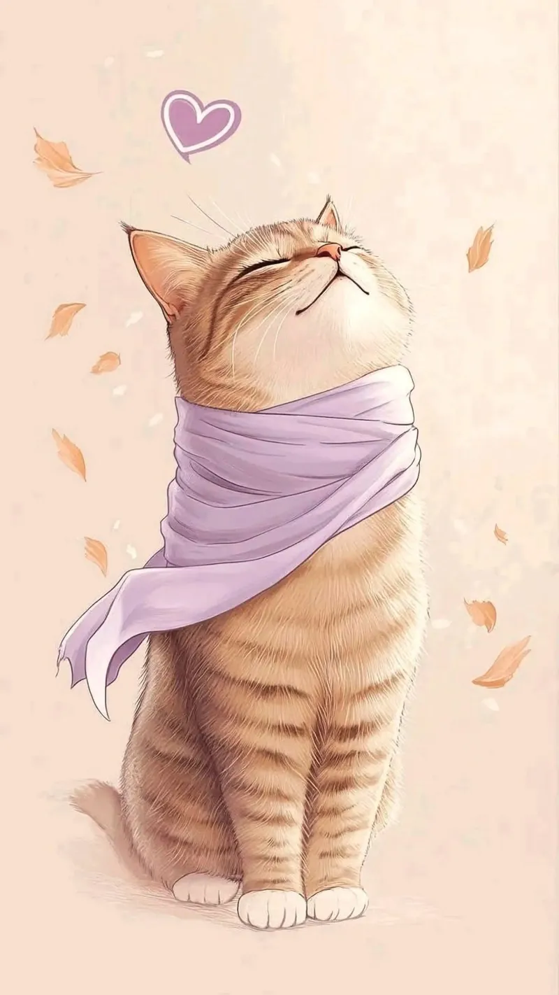 cat with pink tela con Cornice a cassetta da hamily