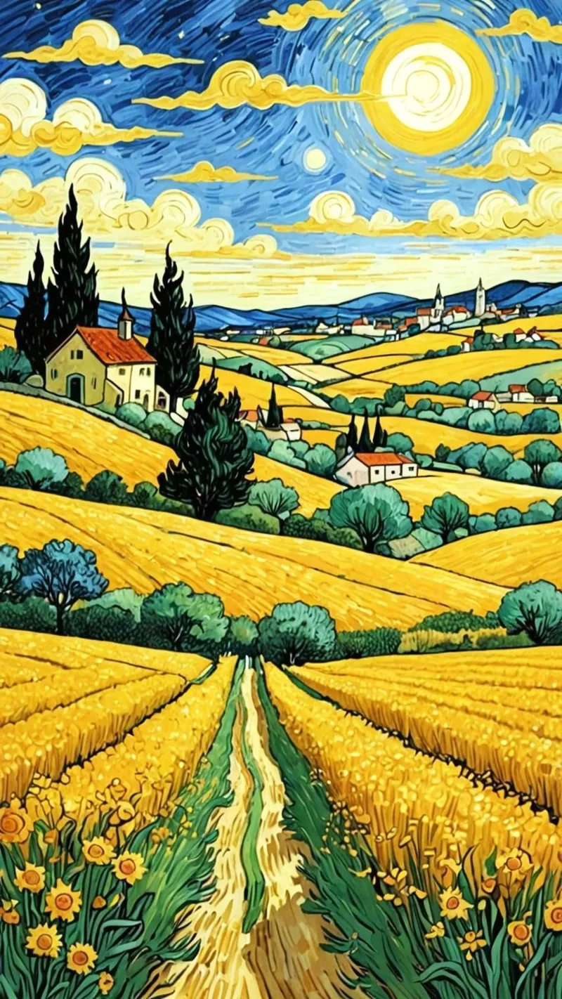 straight road field poster da hamily