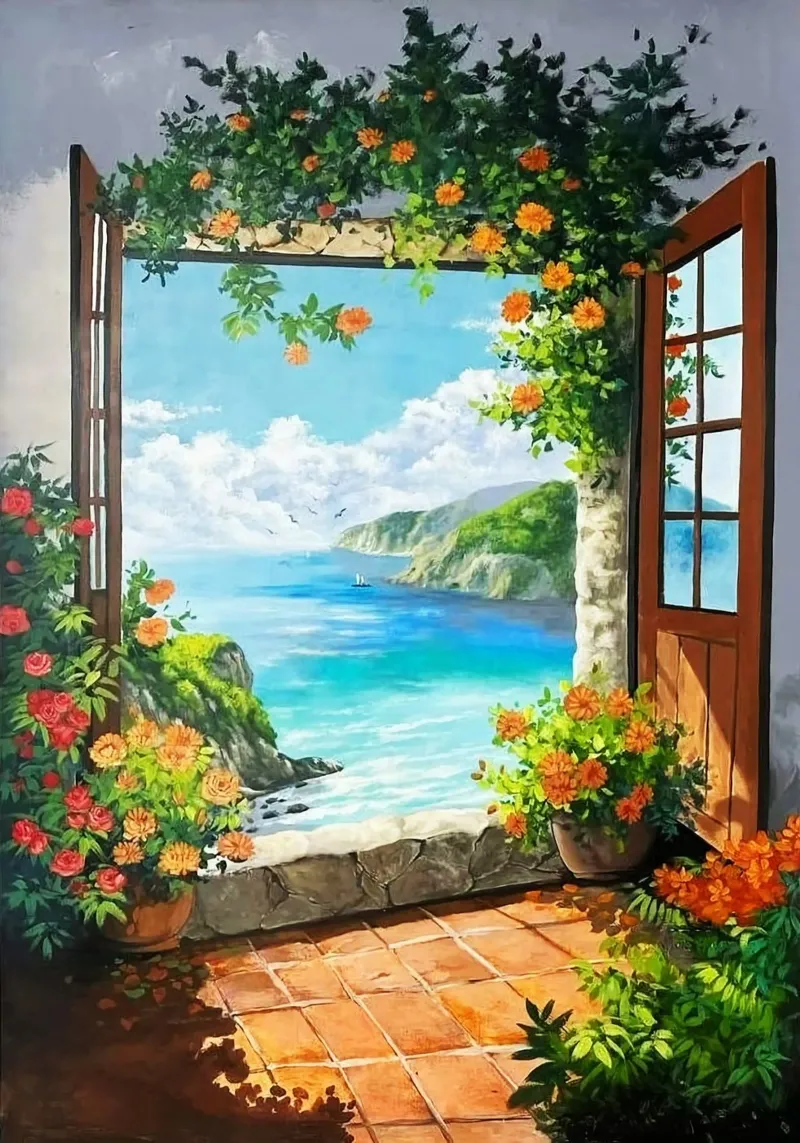 window flower tela con Cornice a cassetta da melts