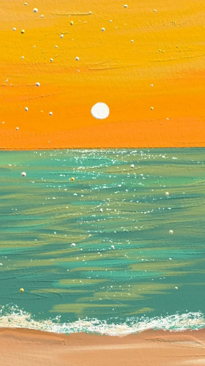 ocean and sunset poster con telaio in alluminio da hamily