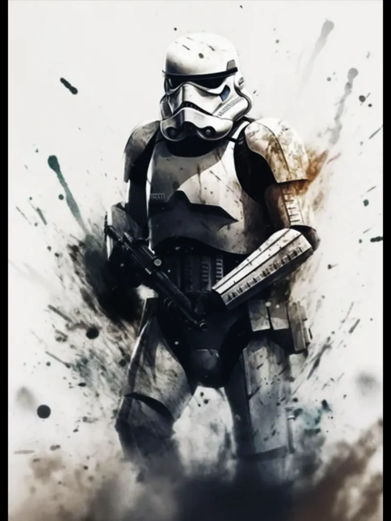 Maglietta classica Stormtrooper tela con Cornice a cassetta da brands1.0