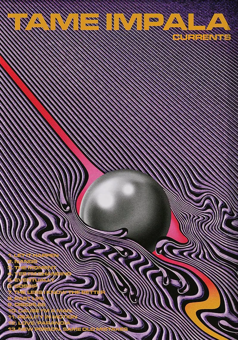 Ball Current Tame Impala Concert poster da GULHAM