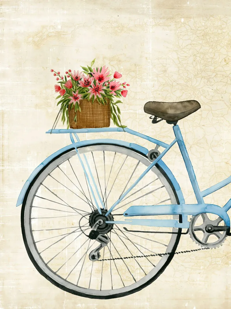 Corriere di fiori I - Grace Popp tela con Cornice a cassetta da medineprint