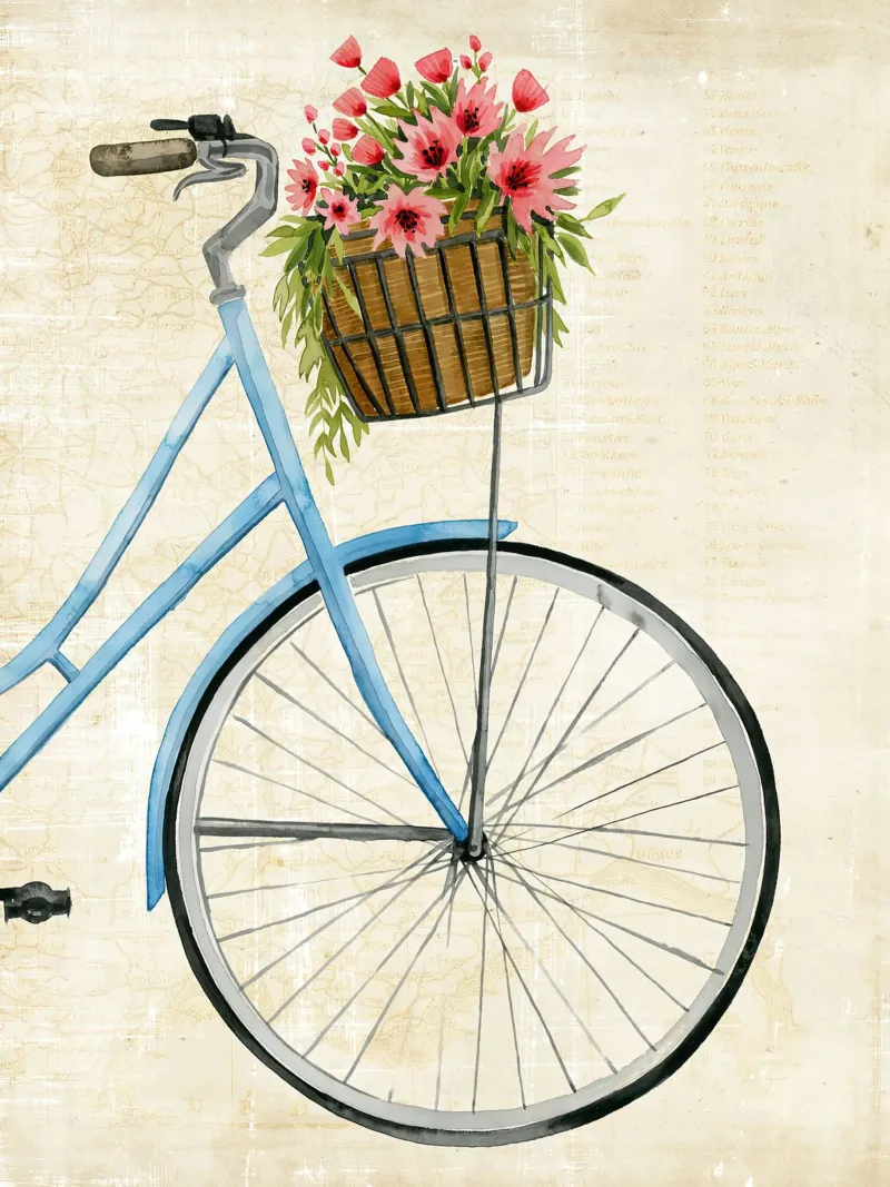Bloemenkoerier II - Grace Popp canvas met Baklijst van medineprint