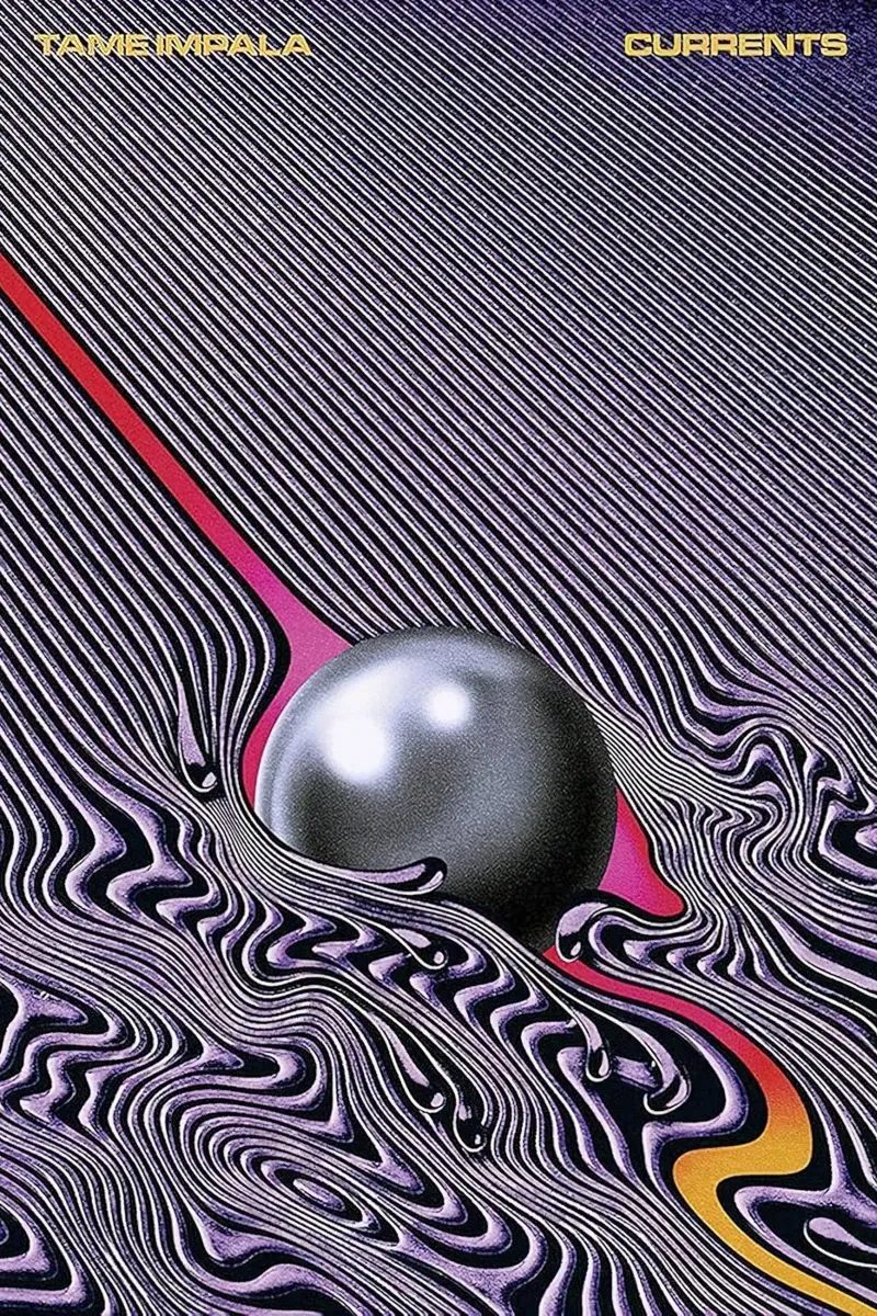 Purple Tame Impala Current Ball tela con Cornice a cassetta da GULHAM