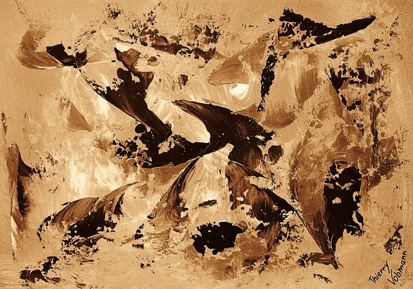 SEPIA 65 poster da Thierry Vobmann Abstract painting