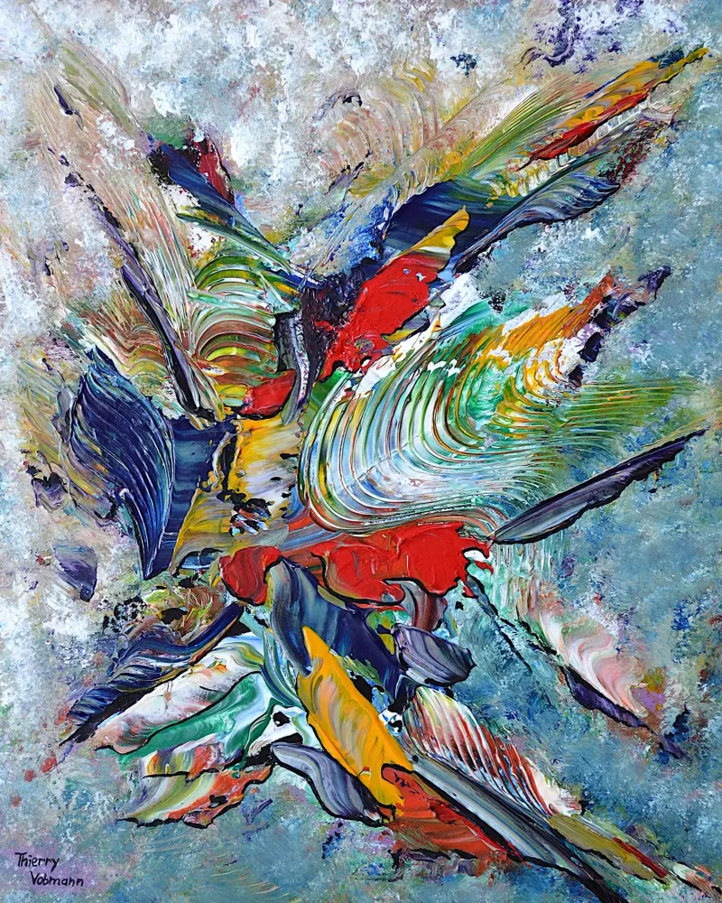 BACIAMI tela con Cornice a cassetta da Thierry Vobmann Abstract painting