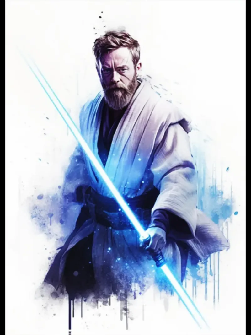 Maglietta classica di Obi - Wan Kenobi tela con Cornice a cassetta da brands1.0
