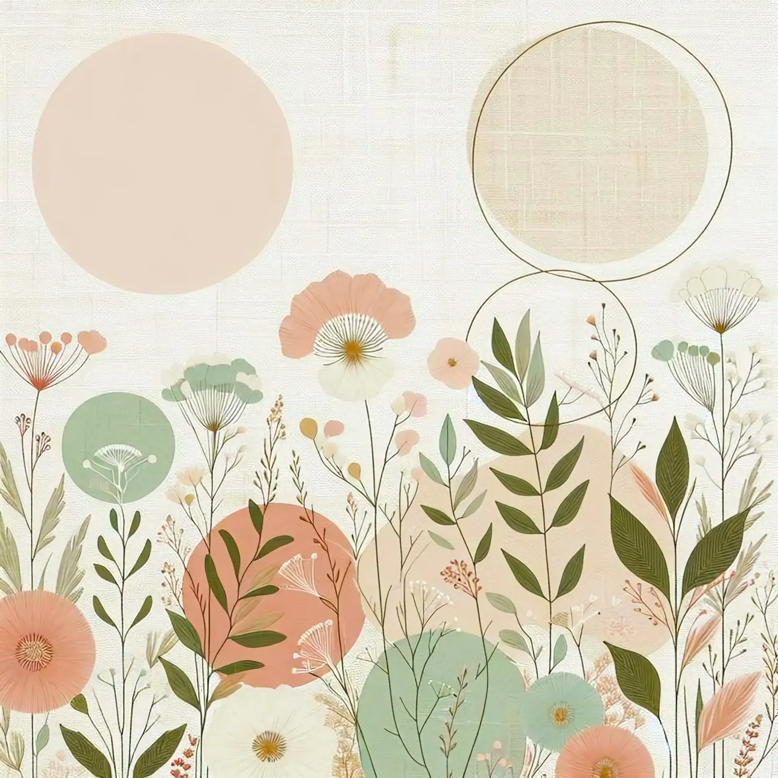 line and circle in forest of branch poster con telaio in plastica da miracle