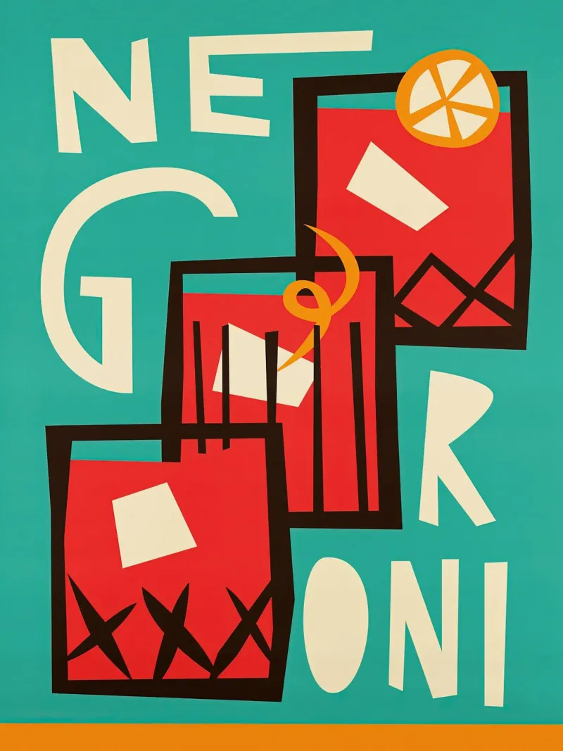 Negroni Print tela con Cornice a cassetta da Neeraprint